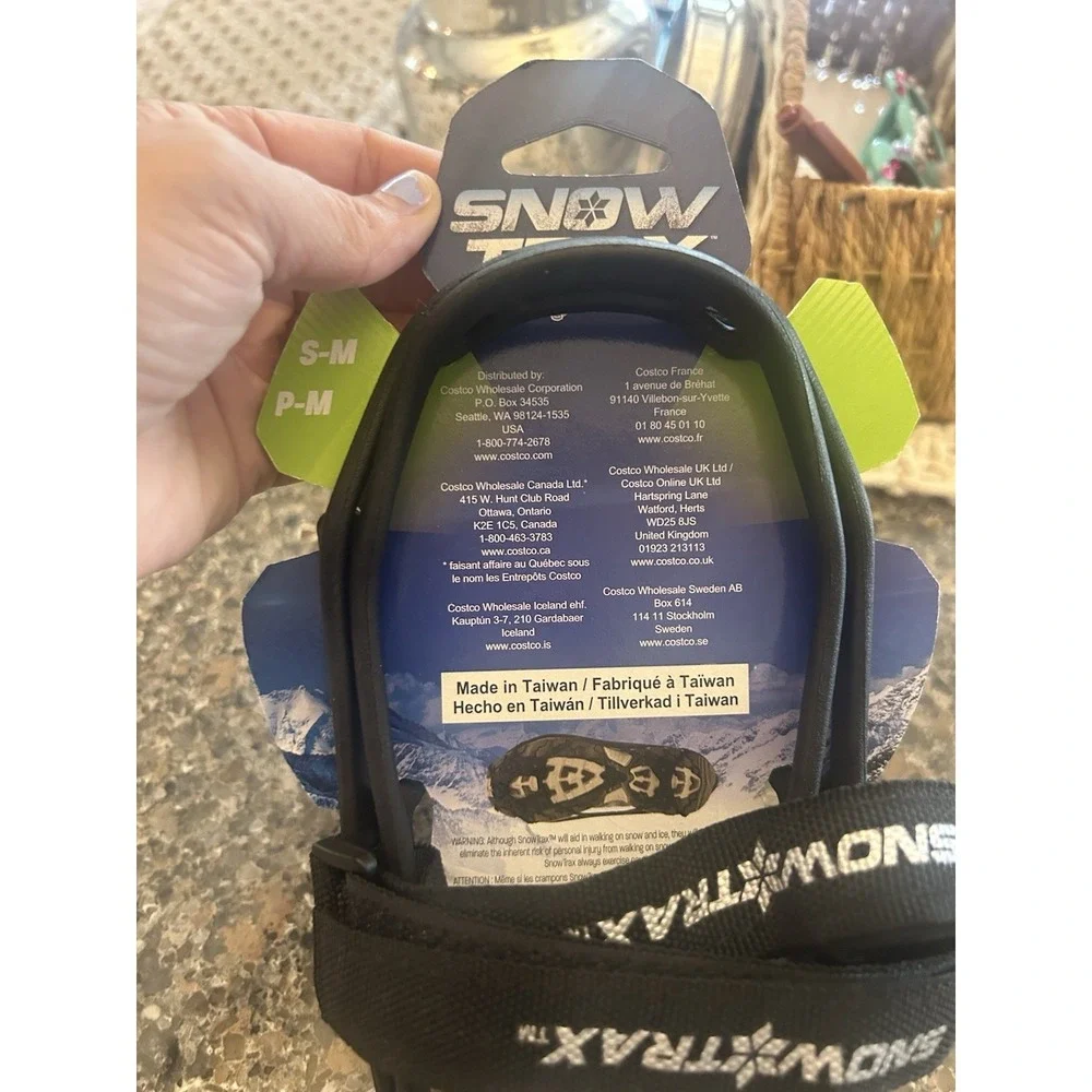 Snow Trax Adjustable Straps Ice Cleats Black Size Small Medium S/M